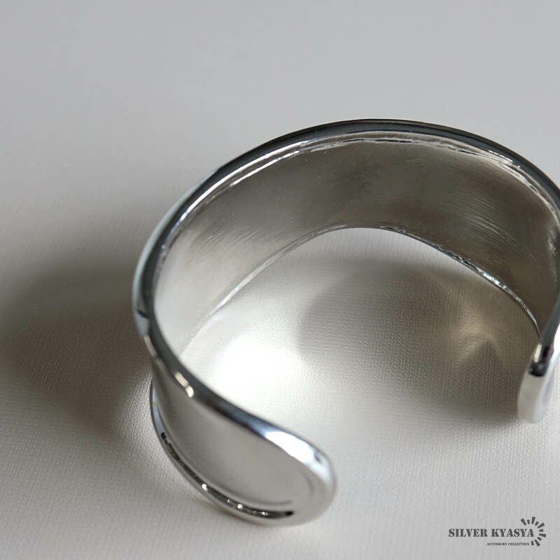 楽天市場】ワイドバングル レディース シルバー ブレスレット 幅広