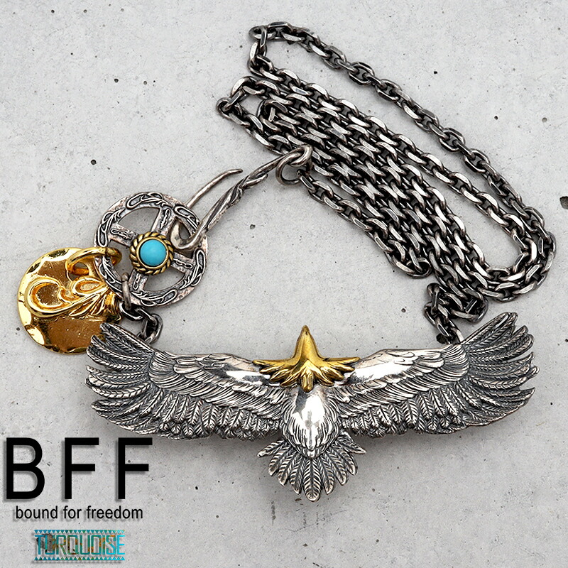 楽天市場】BFF ブランド イーグルネックレス 66mm シルバー925