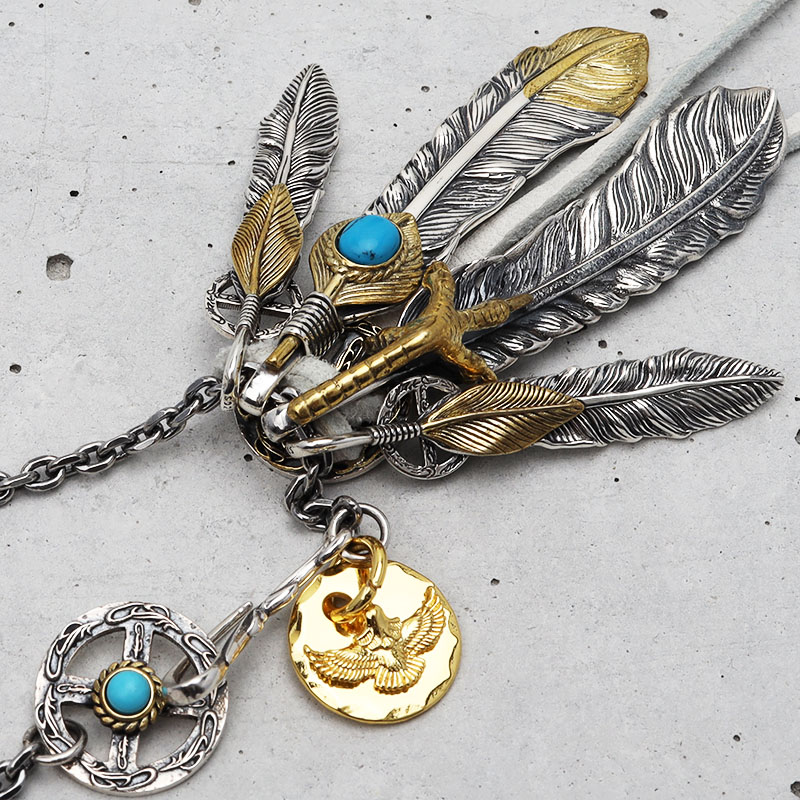 楽天市場】BFF ブランド フェザーネックレス メンズ シルバー925