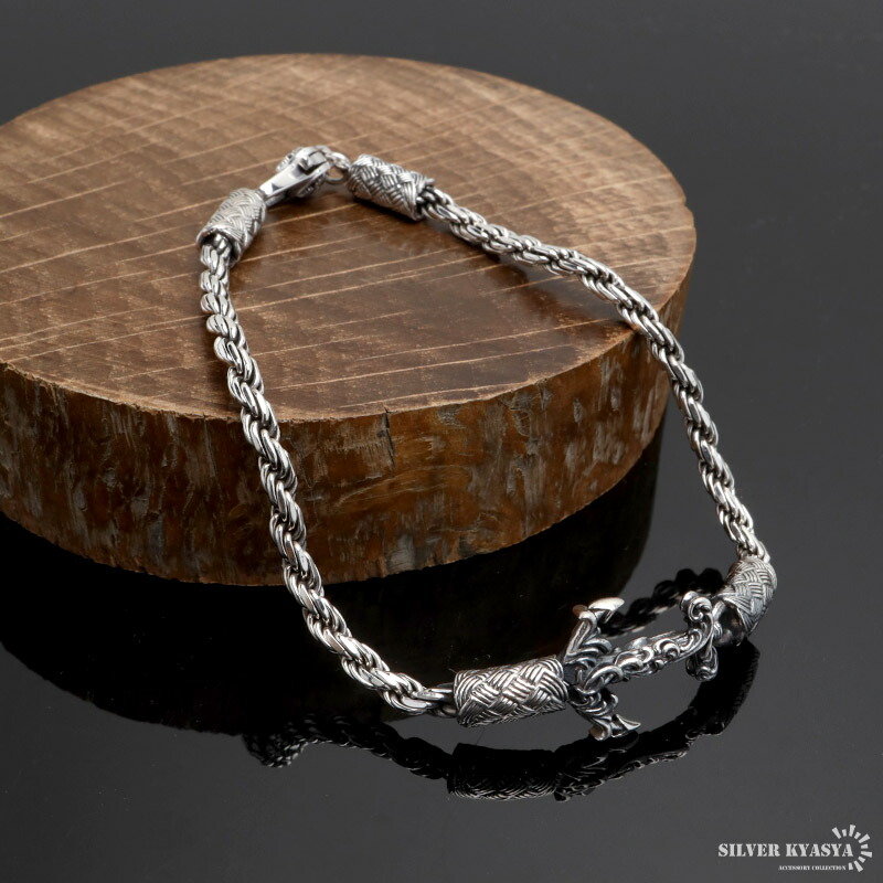 楽天市場】シルバー925 アンカーブレスレット メンズ チェーン