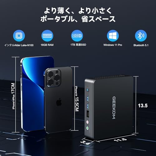 楽天市場】GEEKOM ミニpc n100 第12世代インテル Air12 Lite 4C/4T