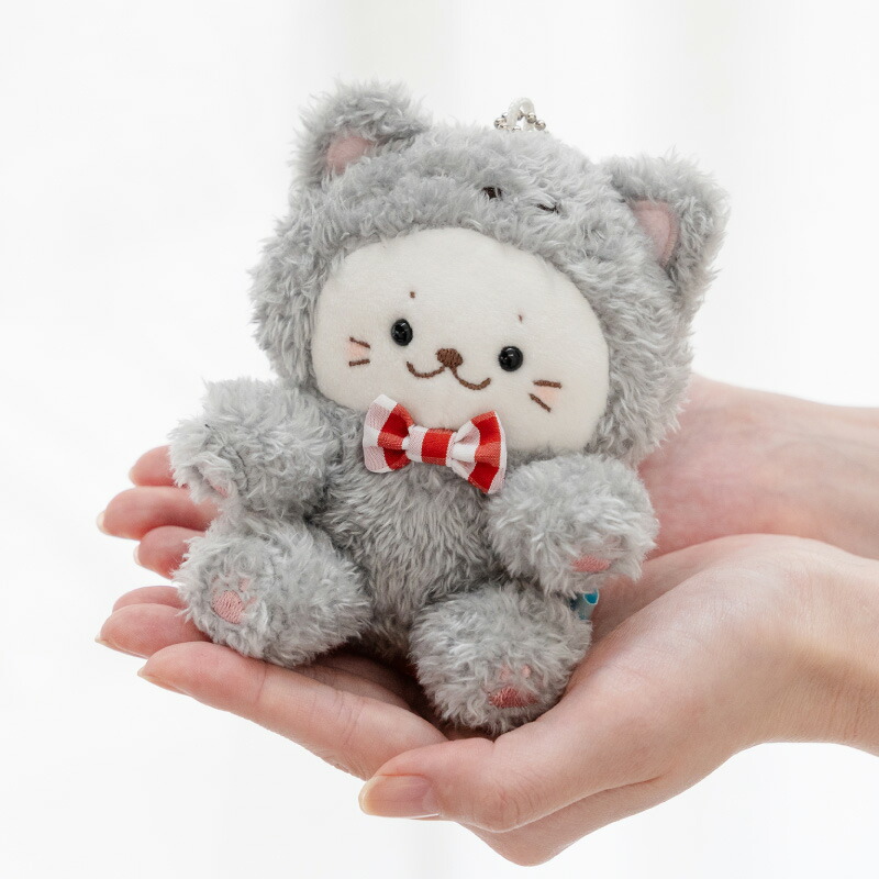 楽天市場】しろたん 猫キーホルダー【単品】《三毛猫 グレー
