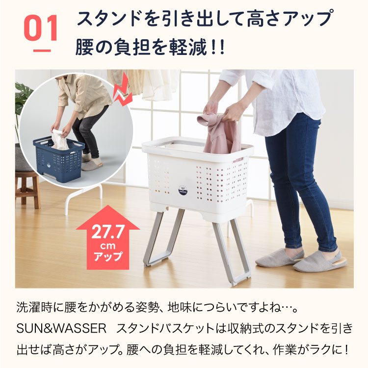 楽天市場】SUN&WASSER サンバッサ スタンドバスケット M 脚付