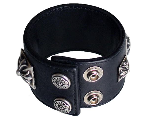 楽天市場】CHROME HEARTS LEATHER & SILVER BRUISER PYRAMID PUNK