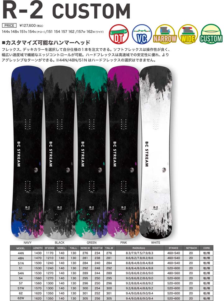 楽天市場】23-24 BC Stream ビーシーストリーム R-2 CUSTOM アールツー