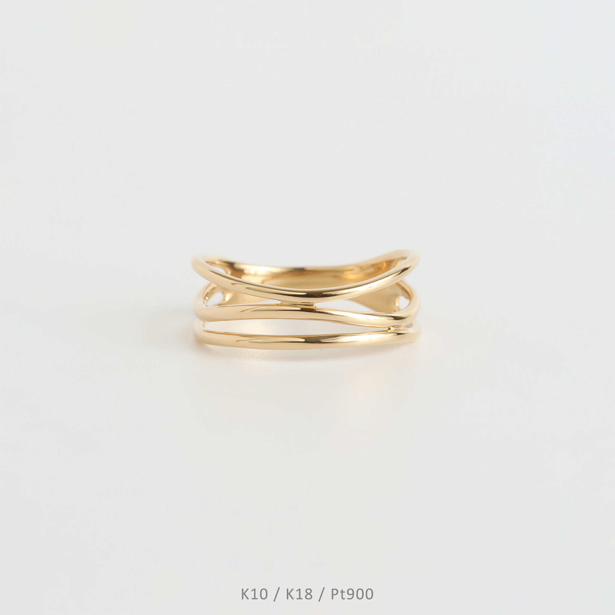 AVARON 楽天　K18 YG 地金リング　細身　ミディー　7号 Avaron（アヴァロン） 平打ち リング 指輪 ゴールド レディース K10