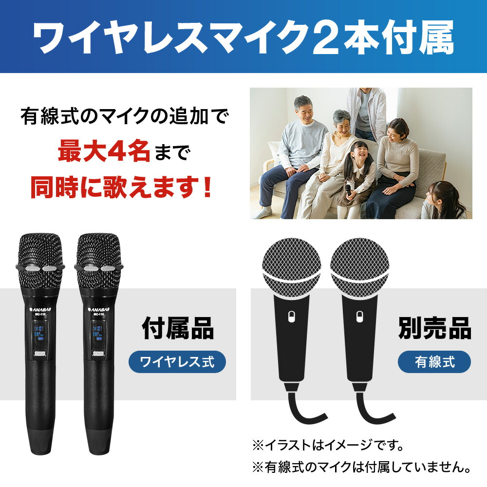 楽天市場】カラオケ テレビ 接続 カラオケセット 家庭用 マイク セット