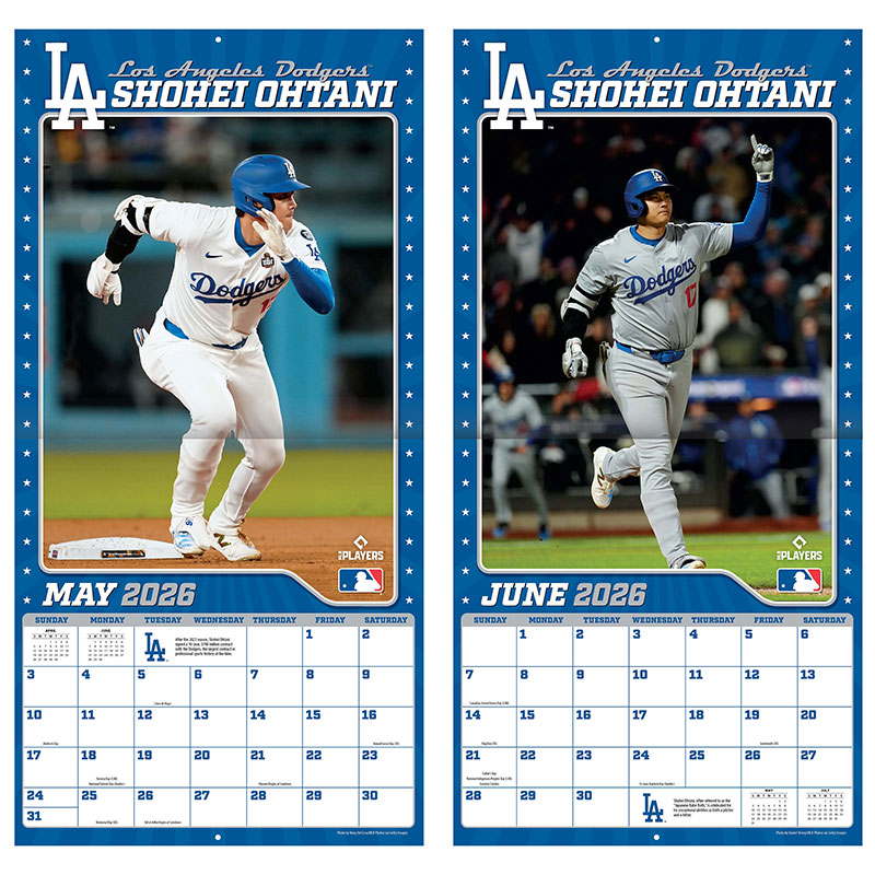 楽天市場】カレンダー 大谷翔平 壁掛け 2026年 令和8年 輸入版 MLB公式