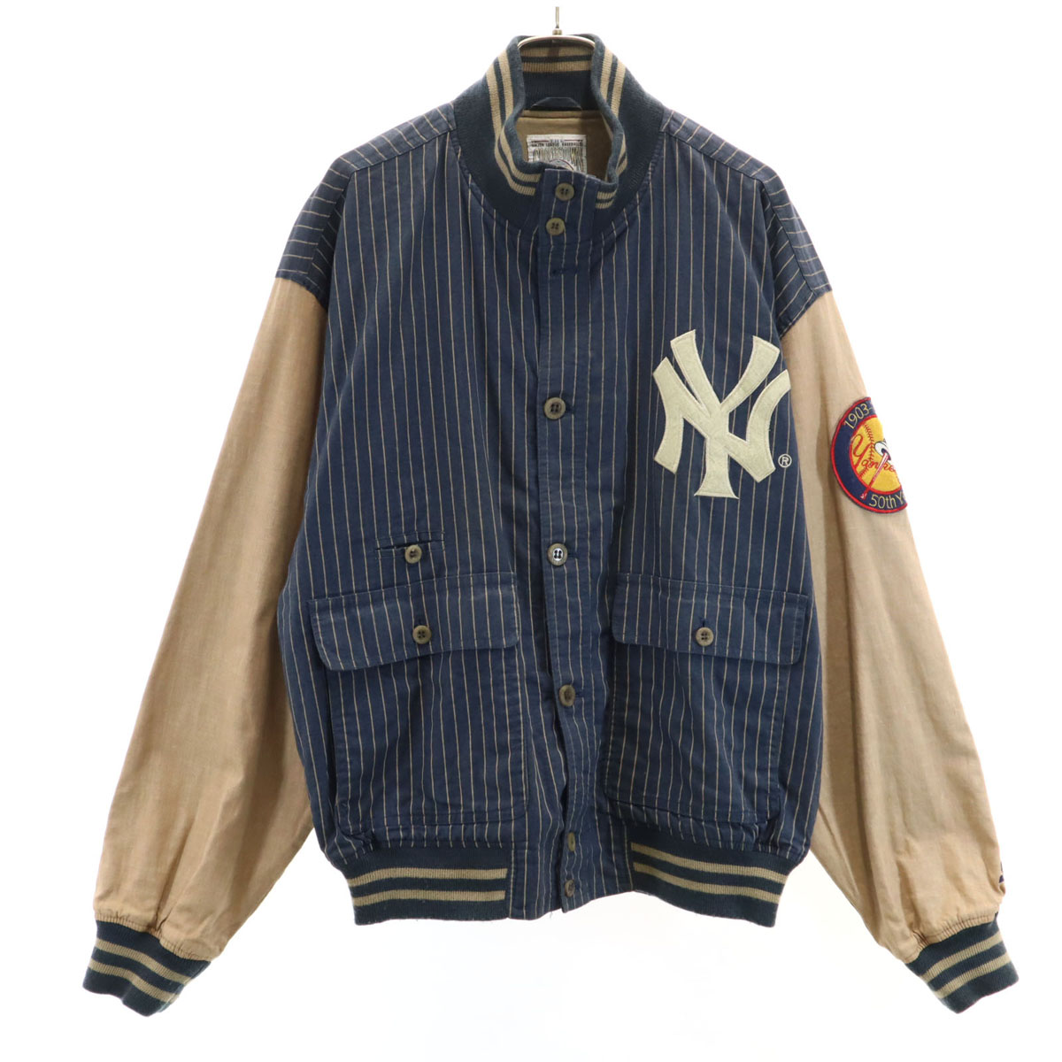 楽天市場】ヤンキース スタジャン（カラーネイビー）（メンズ
