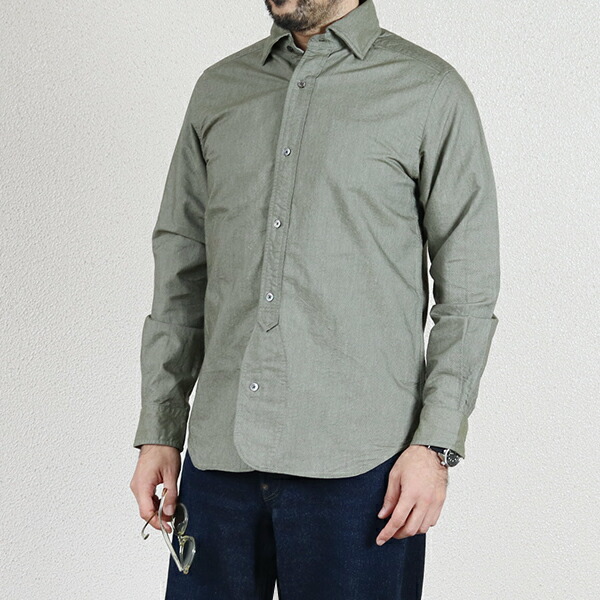 楽天市場】ナイジェル・ケーボン BRITISH OFFICERS SHIRT DARK GREEN