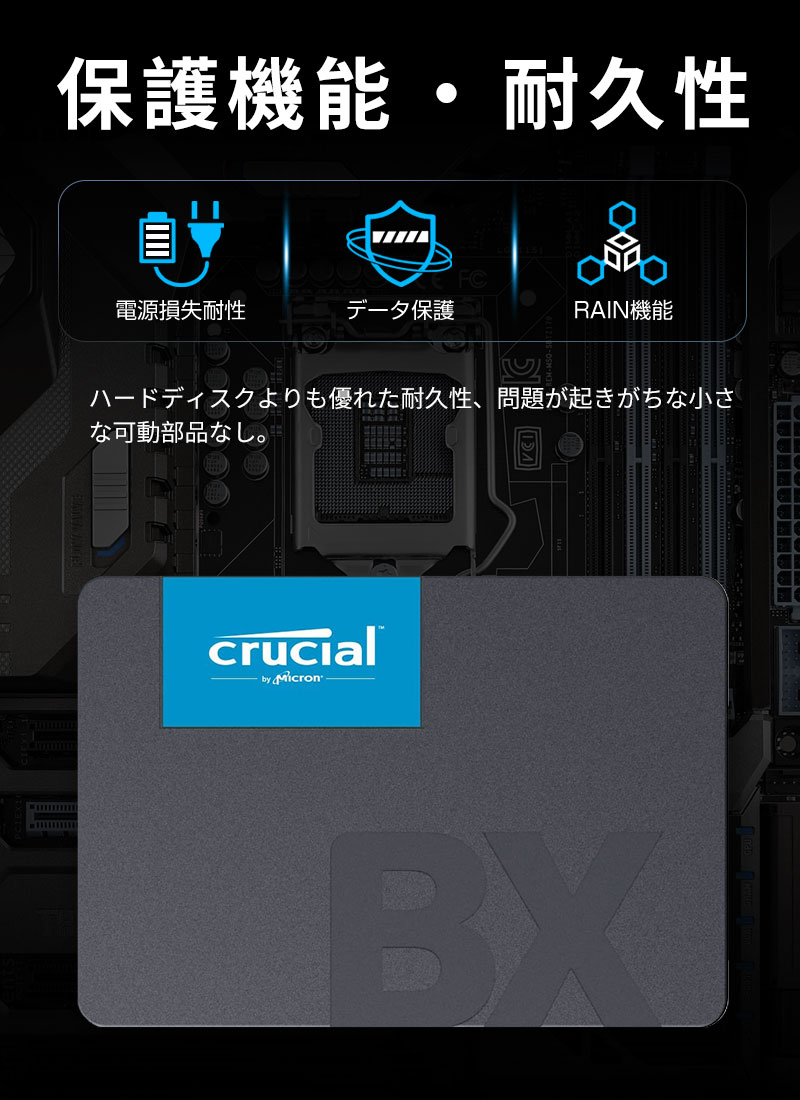 楽天市場】Crucial クルーシャル SSD 1TB(1000GB) 【3年保証・翌日配達