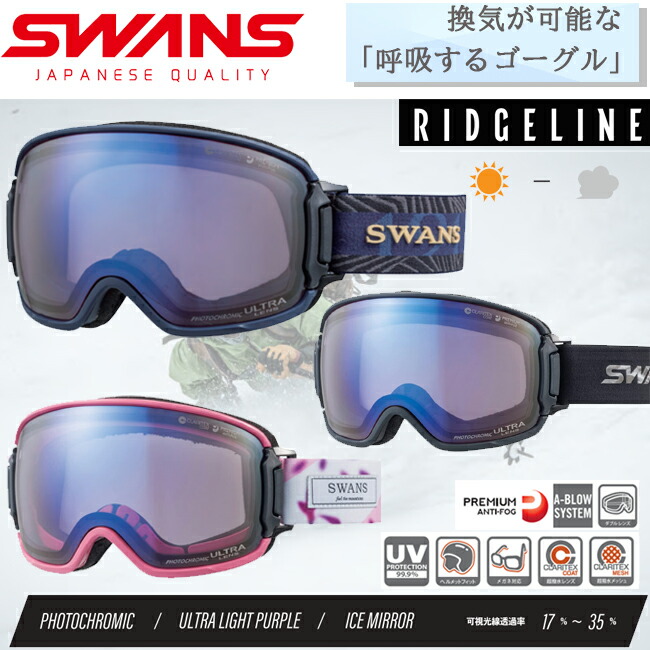 楽天市場】スノーゴーグル スワンズ SWANS くもり止め加工 メガネ対応