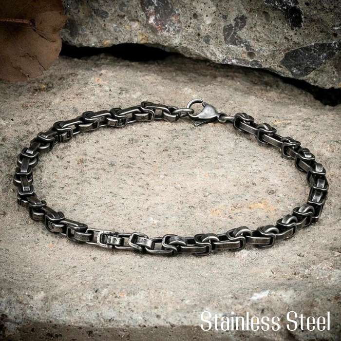 楽天市場】サージカルステンレス製ブレスレット ヴィンテージ加工 4mm