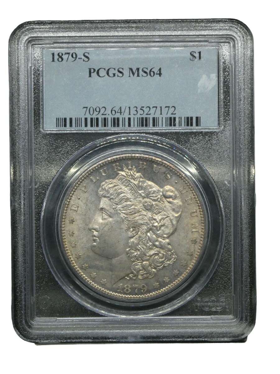 楽天市場】PCGS MS64 アメリカ モルガンダラー モルガン1ドル銀貨