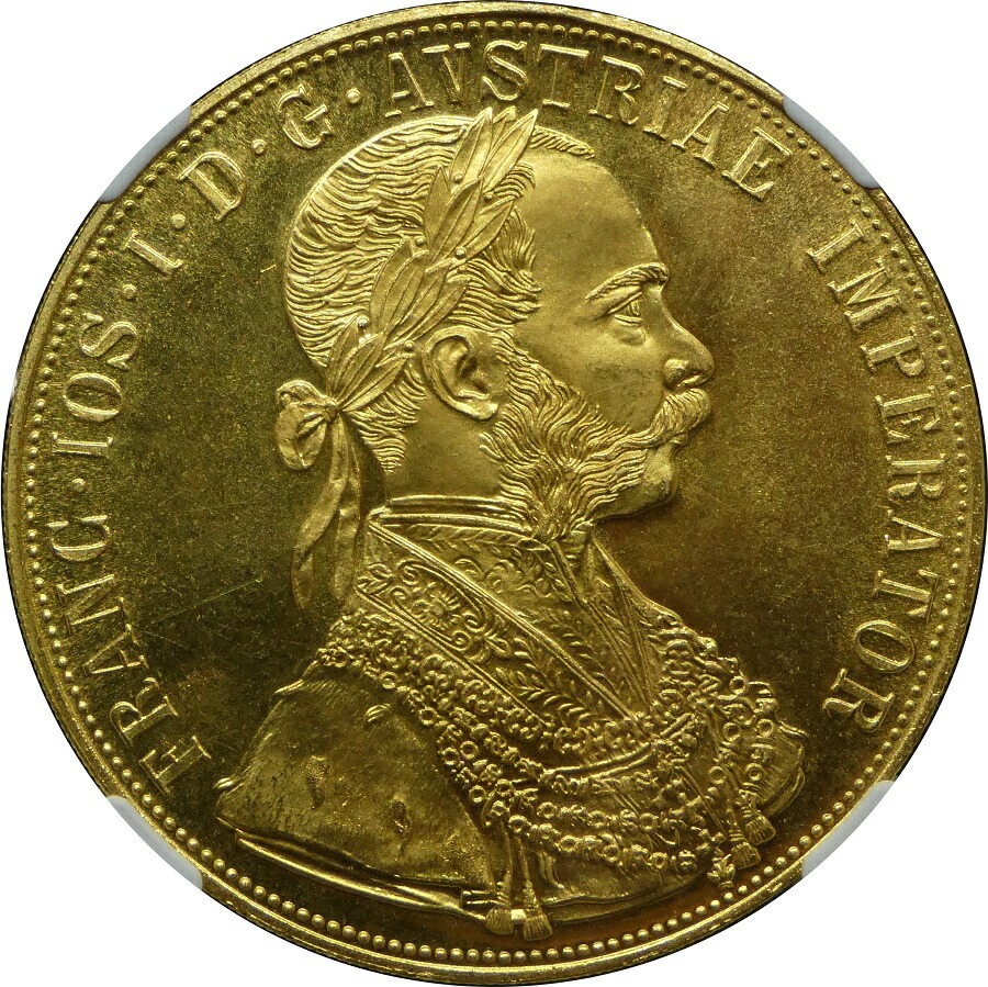 楽天市場】1915年 オーストリア フランツ ヨーゼフ1世 4ダカット金貨
