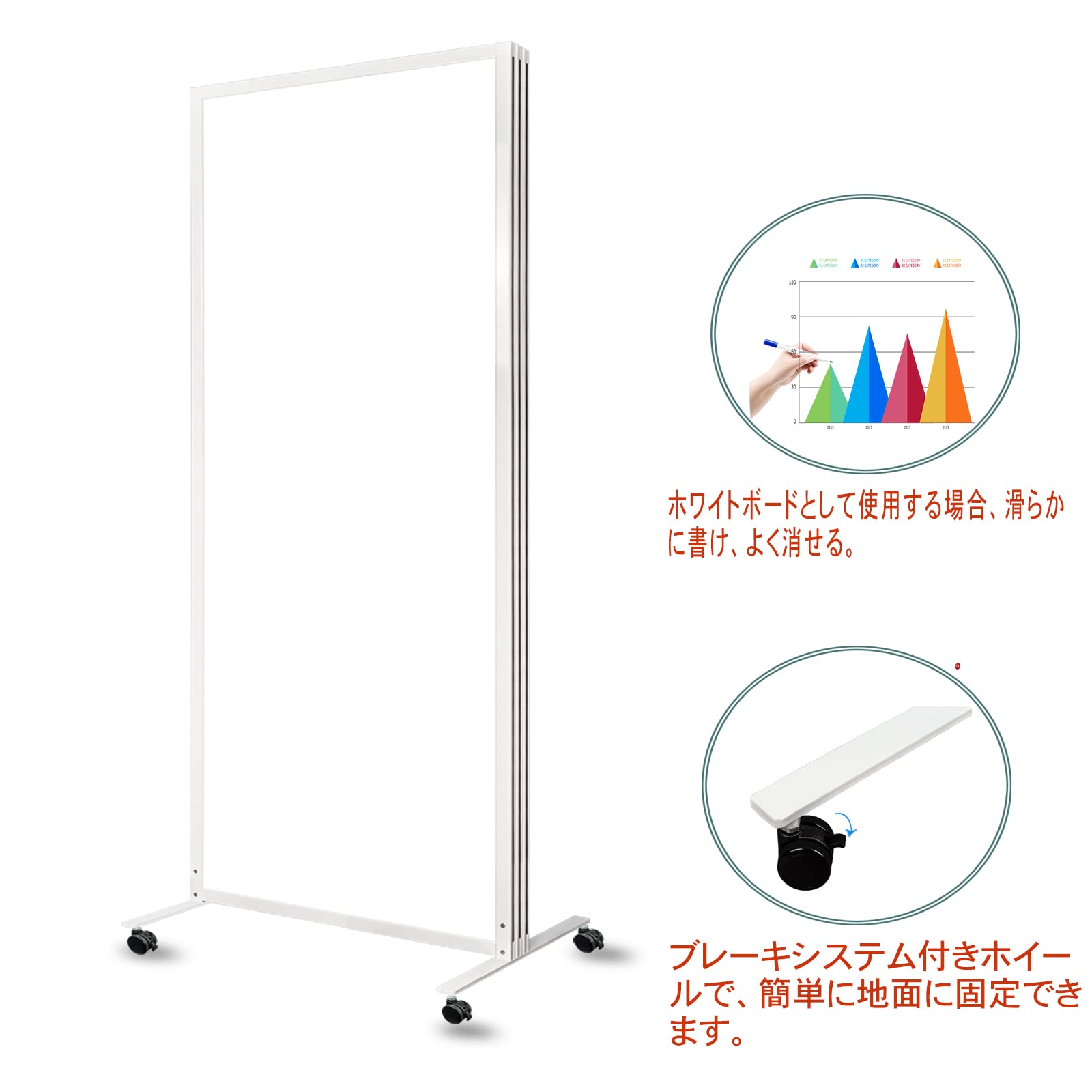 楽天市場】折りたたみ式 ホワイトボードパーテーション 間仕切り 自立