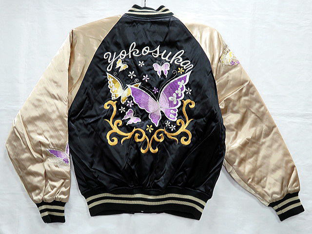 楽天市場】スカジャン 蝶刺繍 2L 日本製本格刺繍 : takafuku 1915 楽天