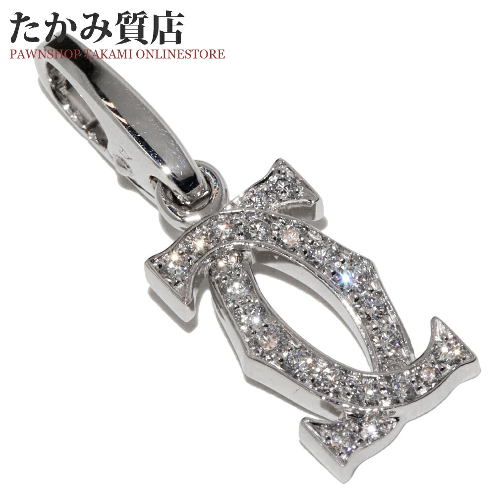 楽天市場】カルティエ ペンダントトップ チャーム K18WG ダイヤ24P 2C