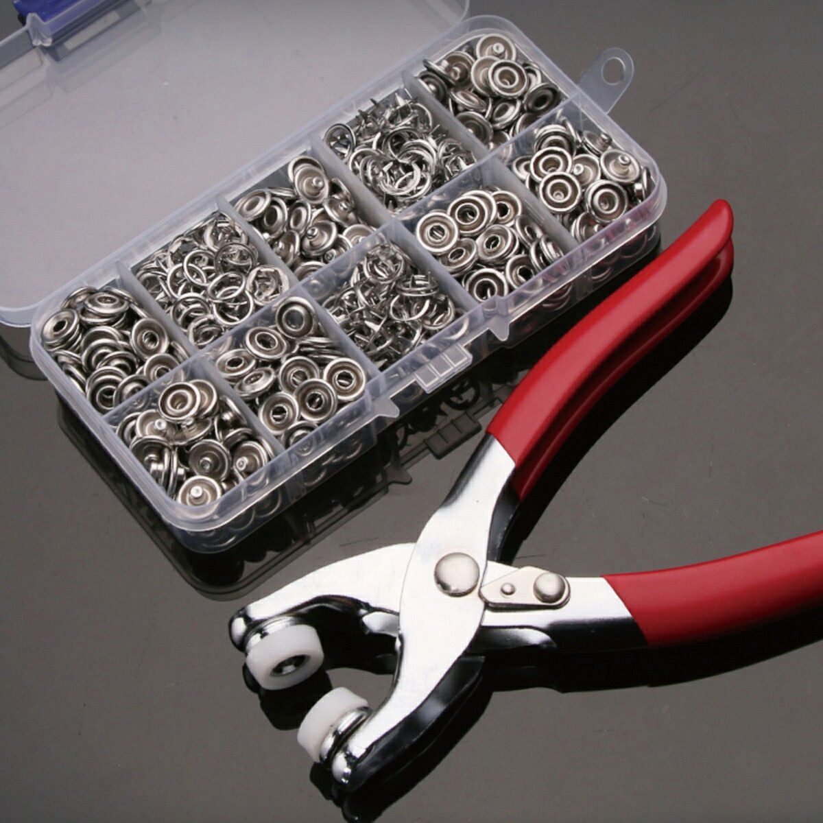 楽天市場】ハトメパンチセット ハトメボタン 100セット付き 9mm