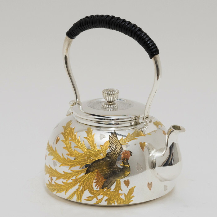 楽天市場】【証明書付き・日本製】【送料無料】銀瓶 純銀製 【秀光作