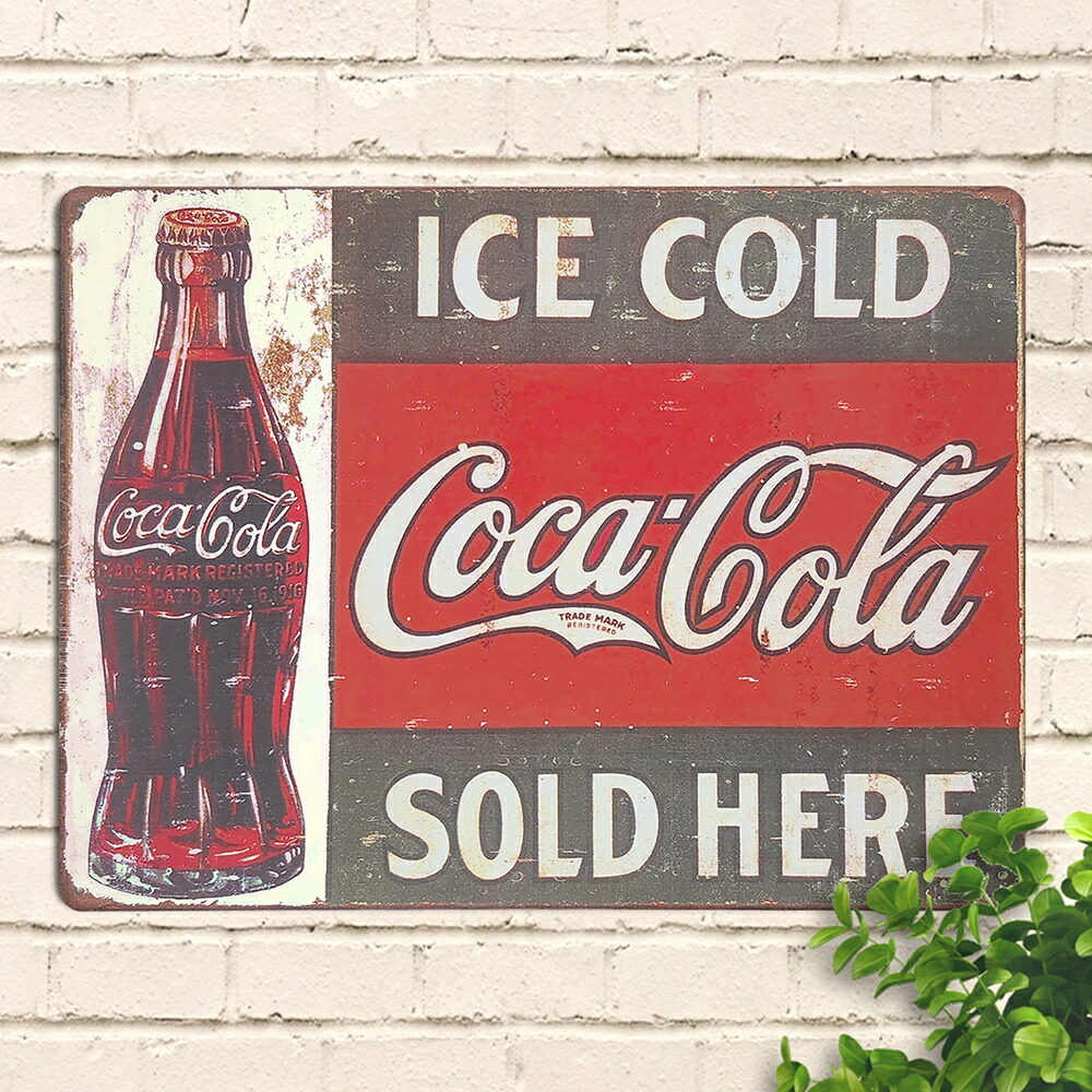 楽天市場】ブリキ看板 コカコーラ グッズ 40 ic ポスター 絵 壁掛け