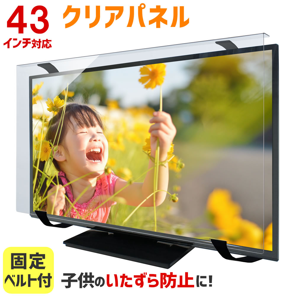 楽天市場】液晶テレビ保護パネル 43インチ 43型 クリアパネル 固定
