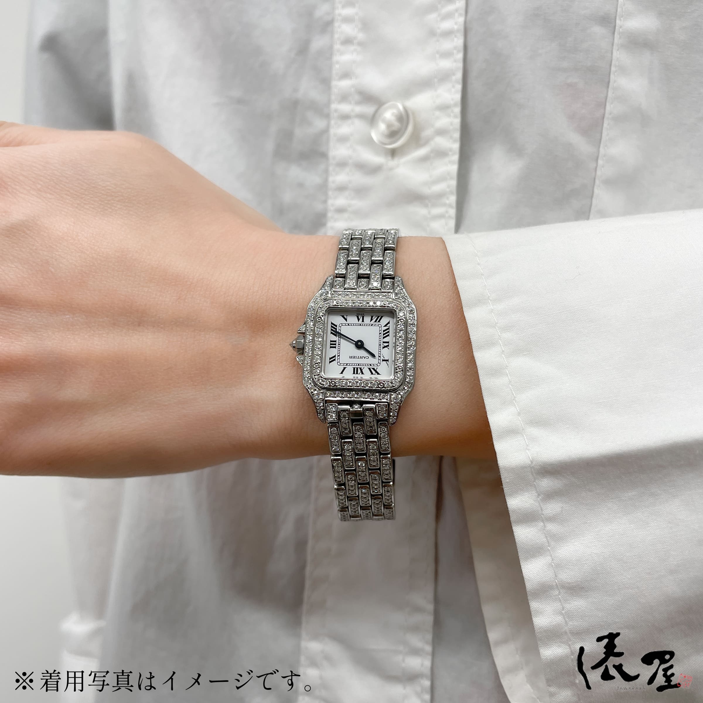 楽天市場】【ダイヤブレス】カルティエ パンテール SM フルダイヤ【極