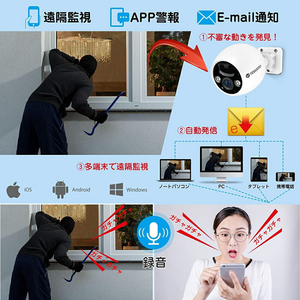楽天市場】☆限定15％OFFクーポン！☆｢増設用｣ 防犯カメラ 屋外 家庭用