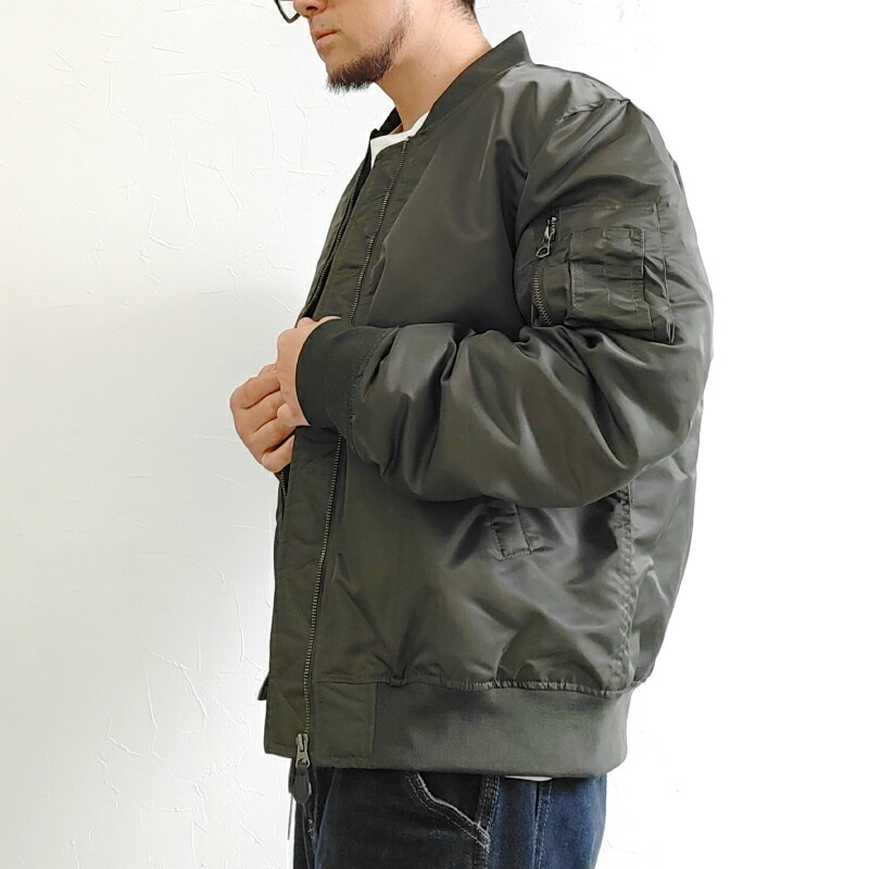 楽天市場】シンプル ミリカジ MA-1 フライトジャケット メンズ MA1