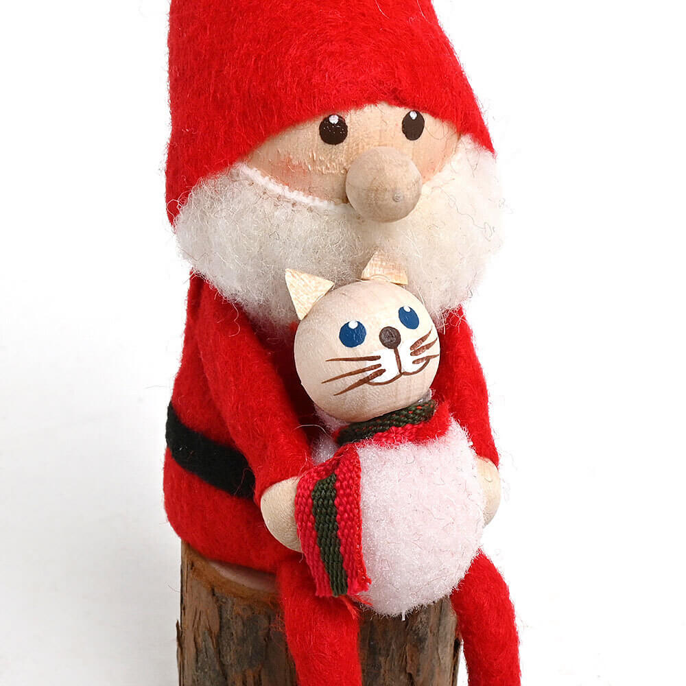 楽天市場】【送料無料】 ネコを抱えたサンタ ノルディカニッセ ニッセ