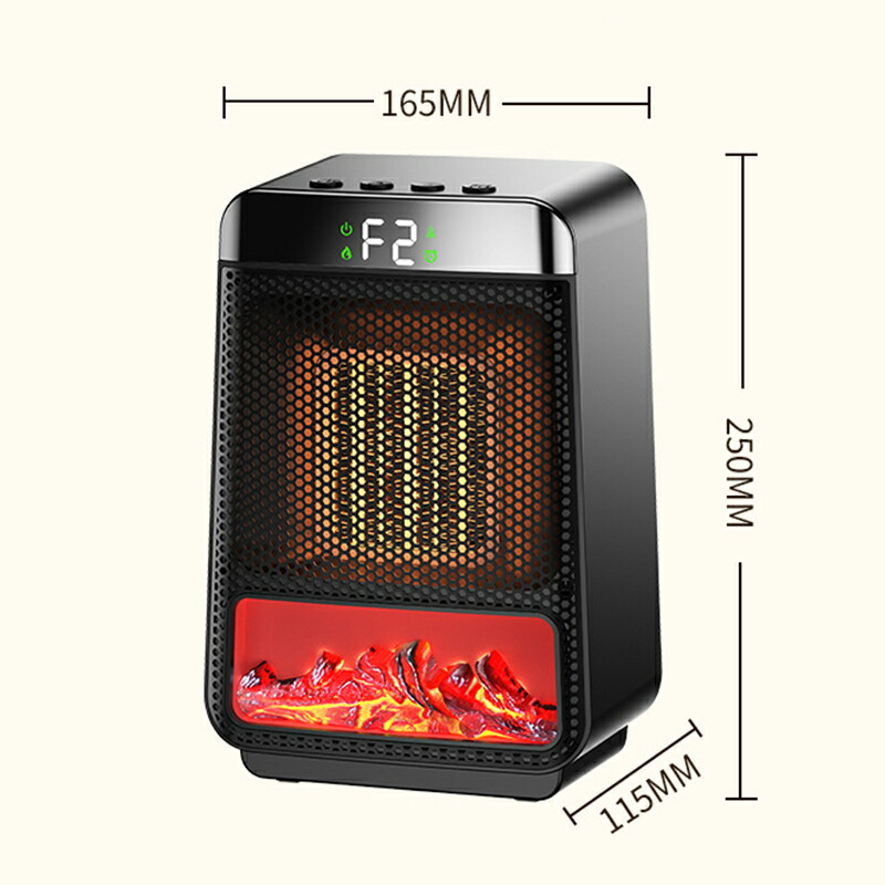 楽天市場】ファンヒーター セラミックヒーター LCD表示 暖炉調 2024年