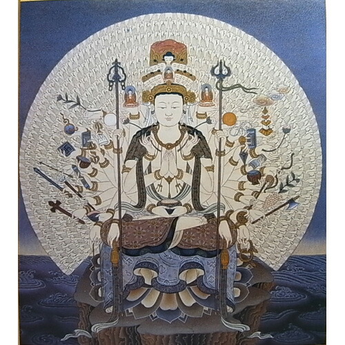楽天市場】仏画色紙 千手観音菩薩 : 天宝堂