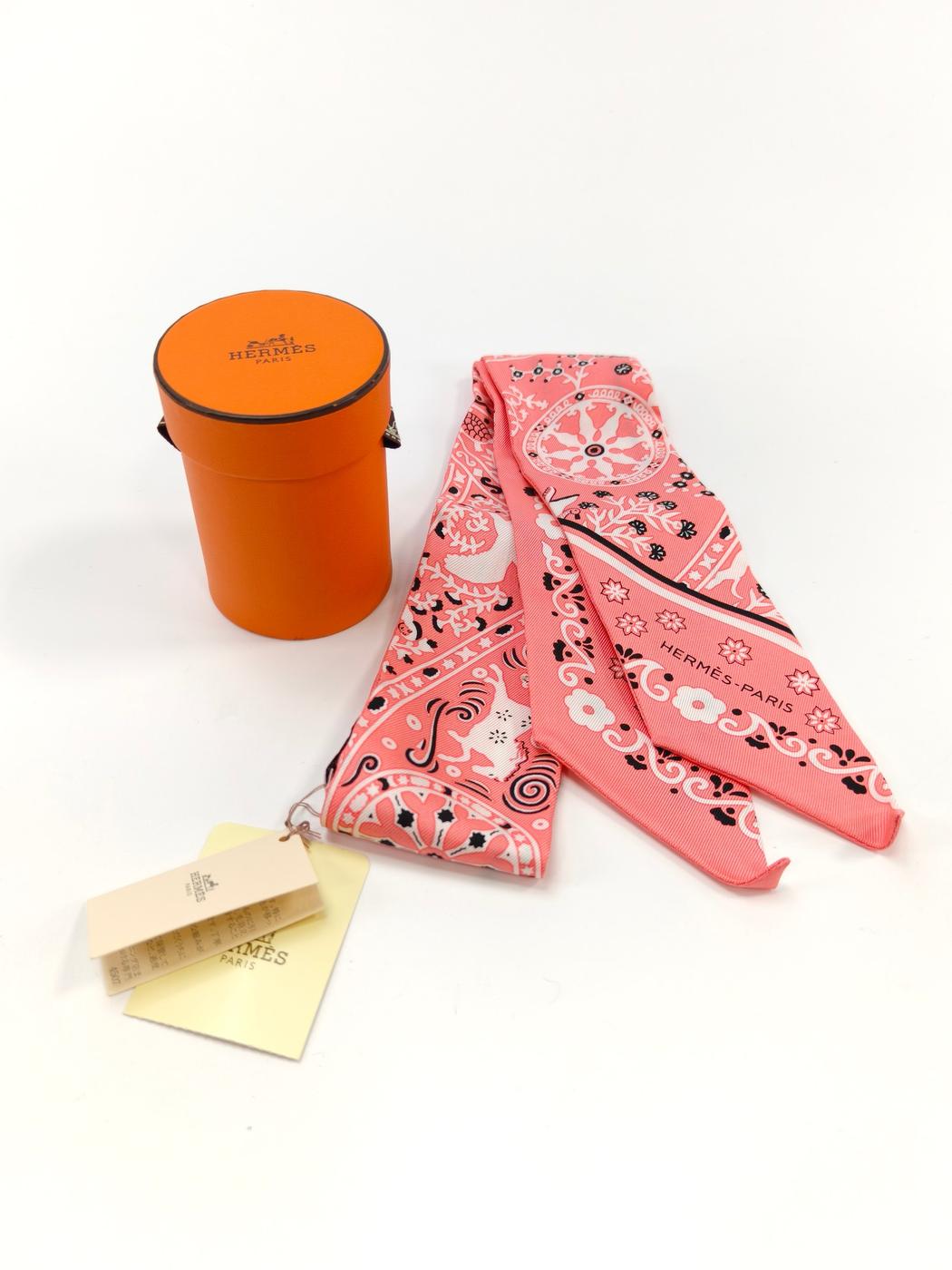 楽天市場】HERMES エルメス スカーフ ツイリー シルク ピンク PEUPLE