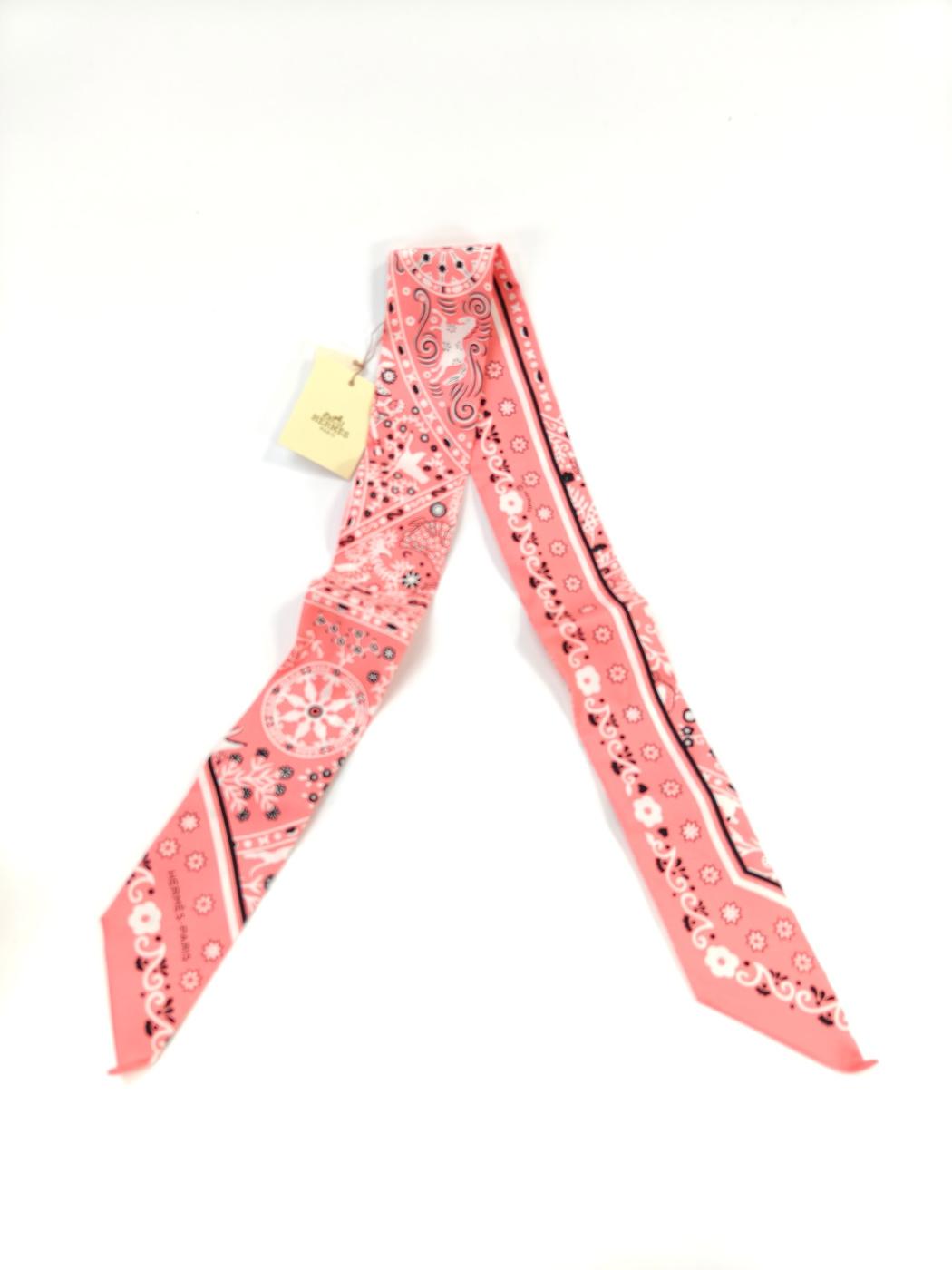 楽天市場】HERMES エルメス スカーフ ツイリー シルク ピンク PEUPLE