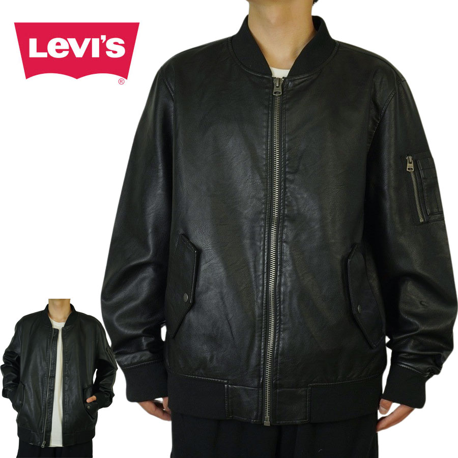 楽天市場】リーバイス LEVI'Sメンズ ジャケットFAUX LEATHER VARSITY