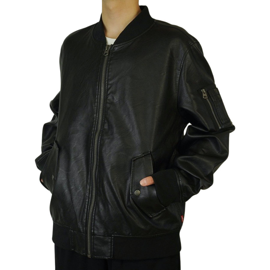 楽天市場】リーバイス LEVI'Sメンズ ジャケットFAUX LEATHER VARSITY