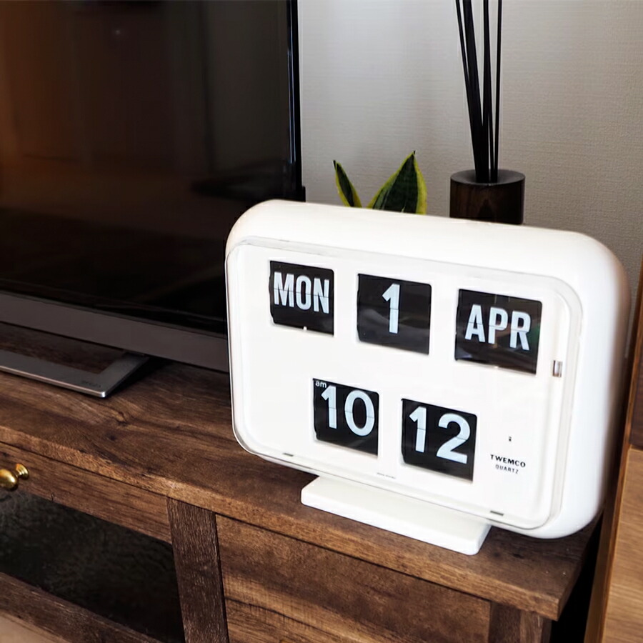 楽天市場】TWEMCO トゥエンコ 掛置兼用 パタパタ時計 フリップクロック