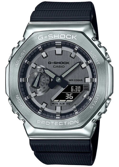 楽天市場】G-SHOCK 2100シリーズ シルバー メタルベゼル GM-2100-1AJF