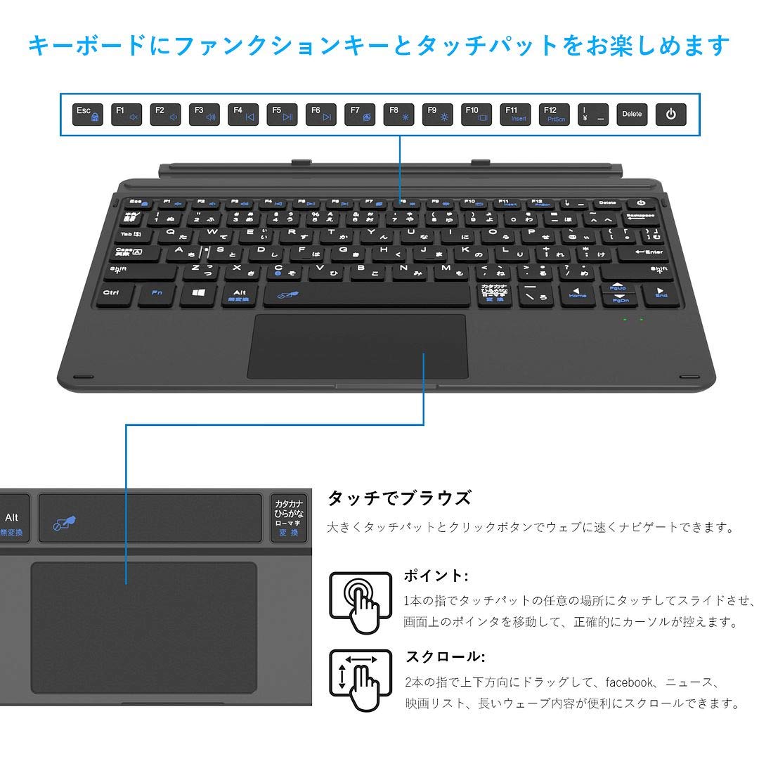 楽天市場】Arteck マイクロソフト Surface Go タイプ カバー