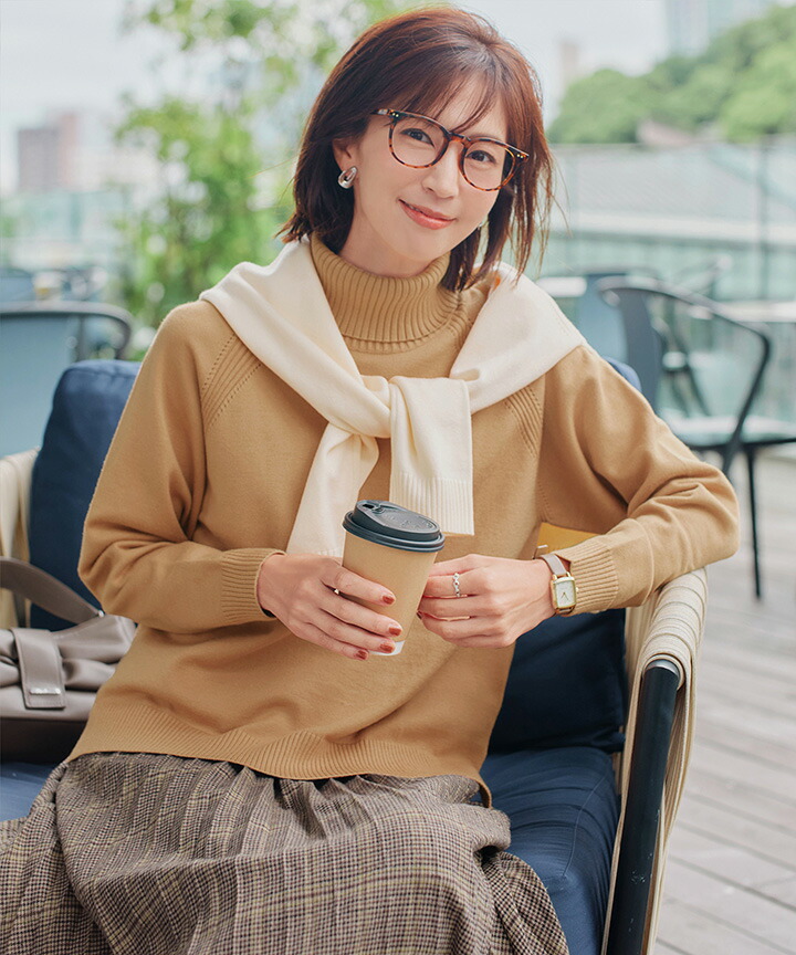 楽天市場】【安田美沙子さん着用・選べる2type】ラグランニット