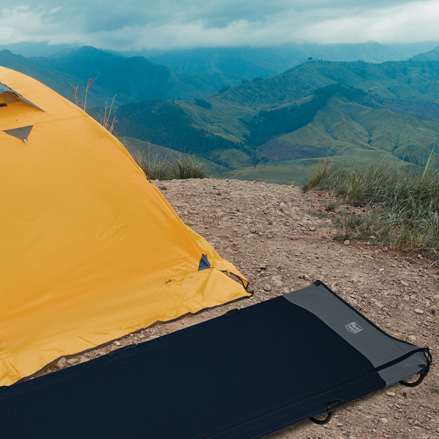 楽天市場】TIMBER RIDGE キャンプベッド 折りたたみ コット 一体式