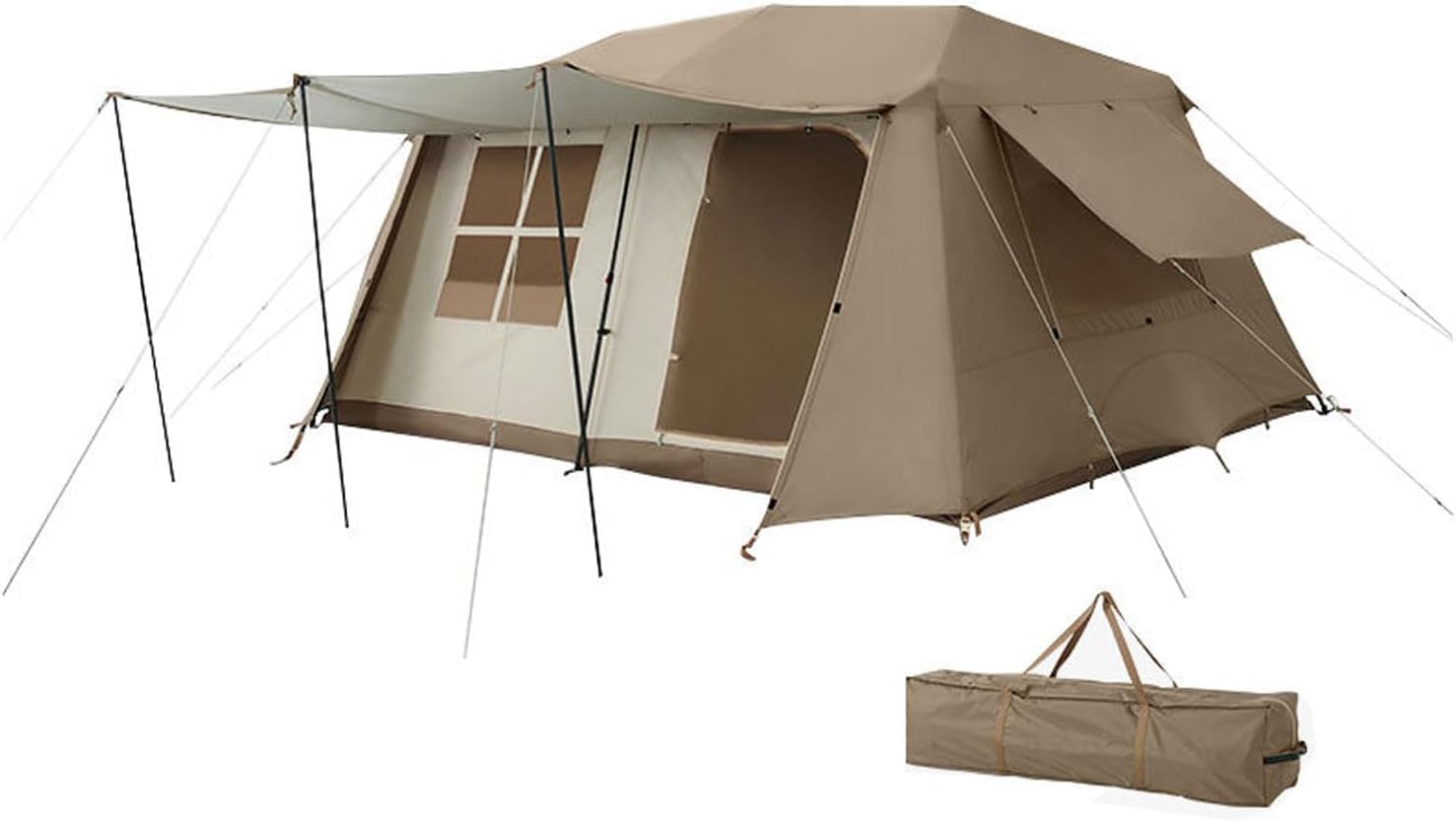 楽天市場】大型 ワンタッチテント 4~6人用 ロッジ型テント 小部屋