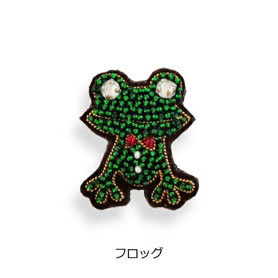 楽天市場】チリア 田川啓二 アニマルブローチ マウス フロッグ ビーズ