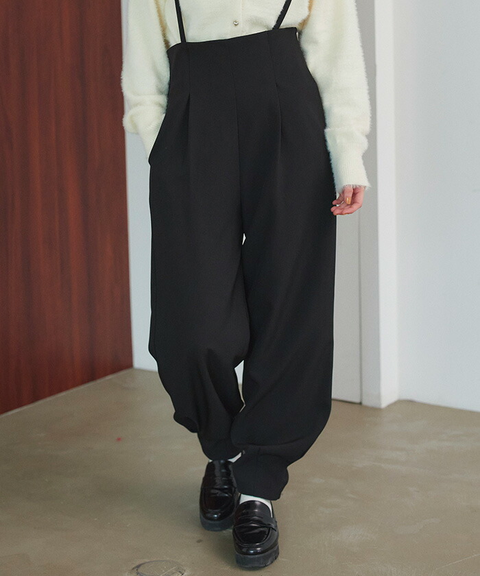 楽天市場】サス付ジョガーパンツ ボトムス レディース パンツ シンプル