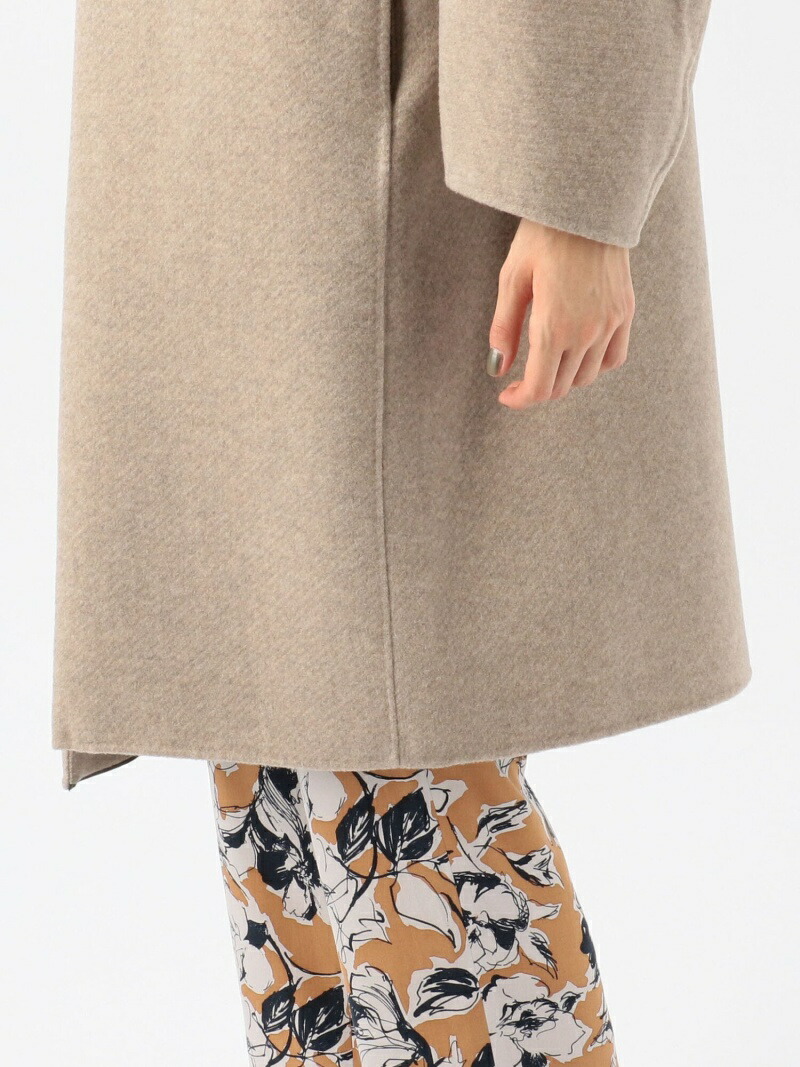 楽天市場】【SALE／30%OFF】ウールカシミヤダブルフェイス ノーカラー