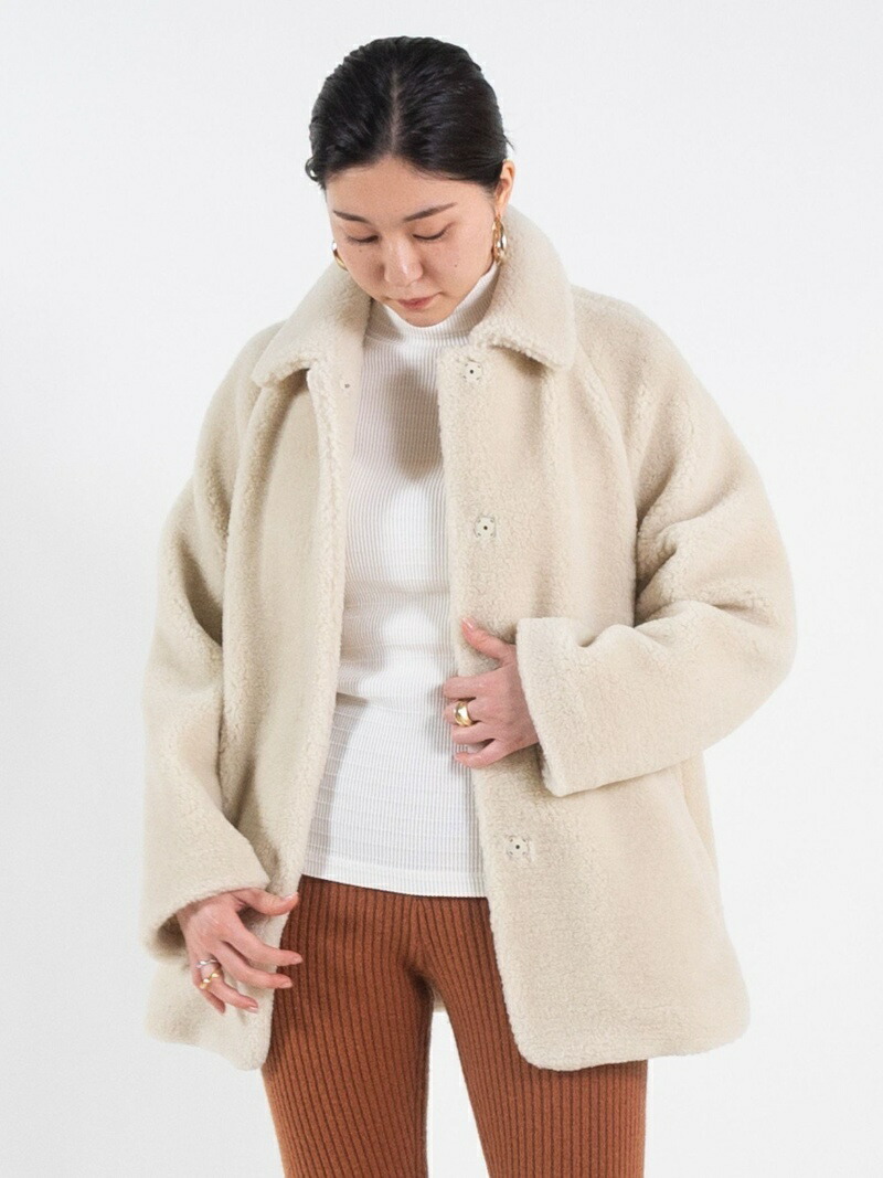 楽天市場】【SALE／30%OFF】ウールボア ステンカラーコート Ballsey