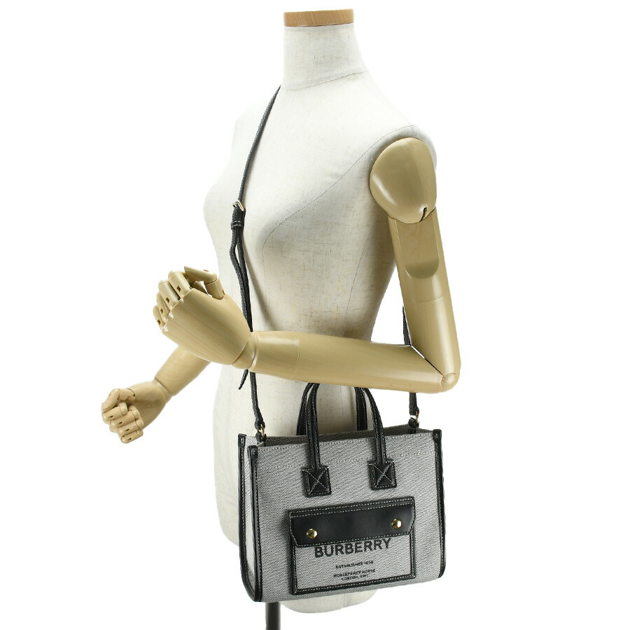 楽天市場】バーバリー BURBERRY ミニ ツートン キャンバス レザー ミ二