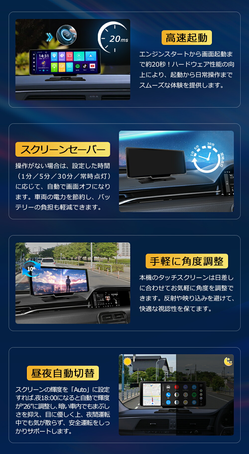 楽天市場】ディスプレイオーディオ 10.26インチ 8コア 4＋64GB ROM