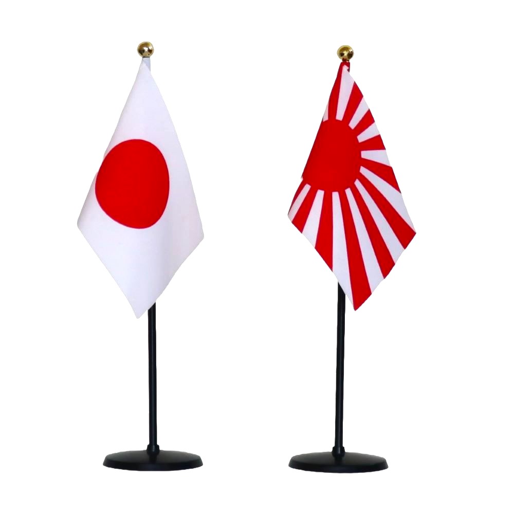 楽天市場】TOSPA ミニ日本国旗 旭日旗 2本セット サイズ10×15cm ポール