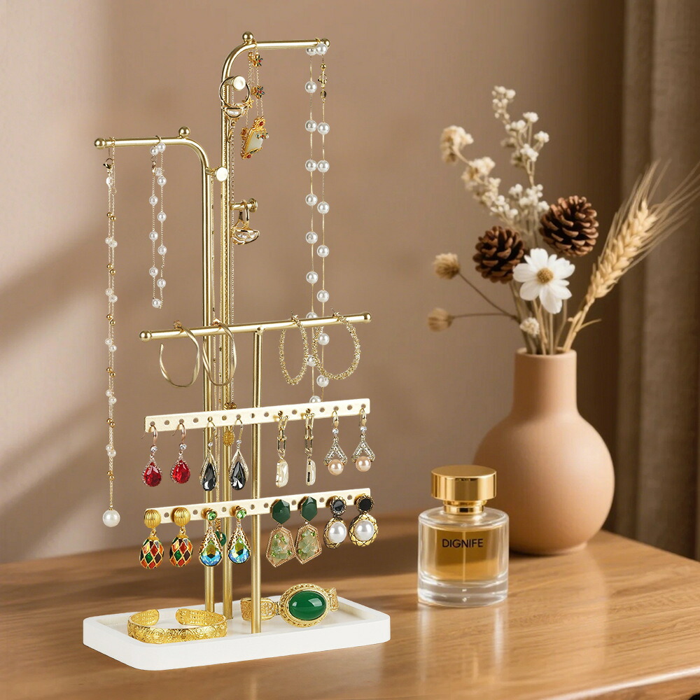 楽天市場】新登場！アクセサリースタンド ジュエリー収納 人気 ピアス